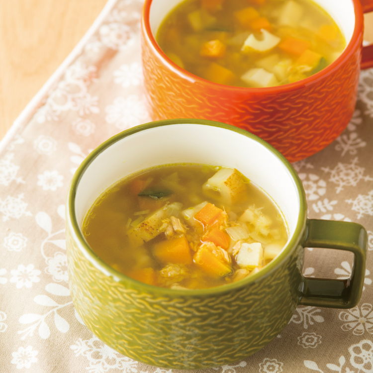 ツナと根菜のカレースープ