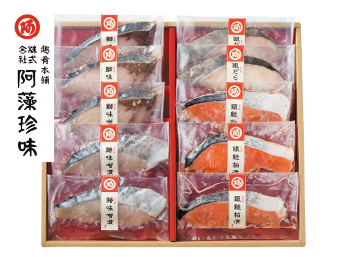 ＜阿藻珍味＞阿藻の味噌漬・粕漬10切