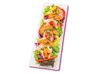 赤海老とサーモンのカルパッチョプレート