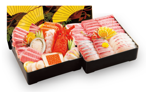 お祝いお刺身重(本まぐろ大とろ入)