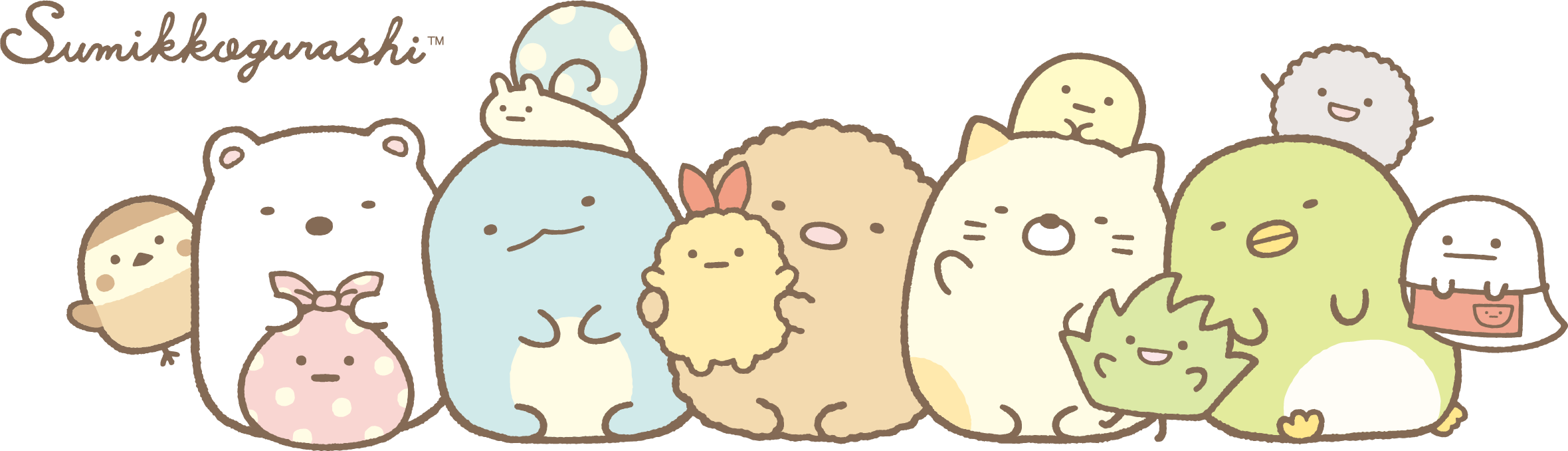 すみっコぐらしのキャラクターたちのイラスト