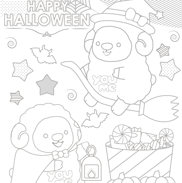 10月分ぬりえ