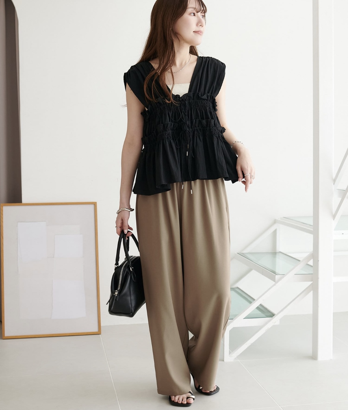 大人気のパンツに新色追加！とろみイージーパンツ｜ディスコート