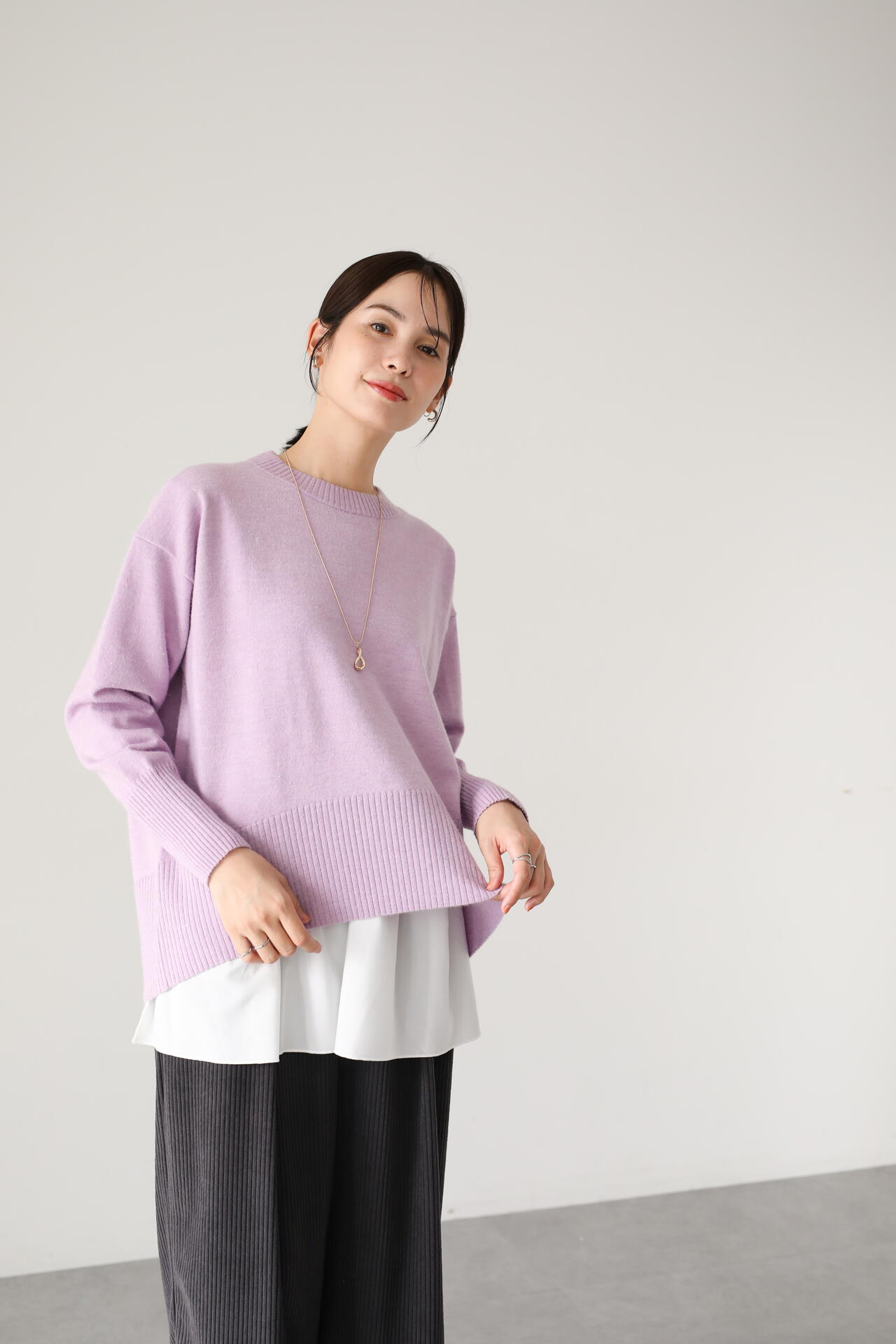 秋から冬まで着られる程良い肉感のこだわり推しニット／｜Green Parks