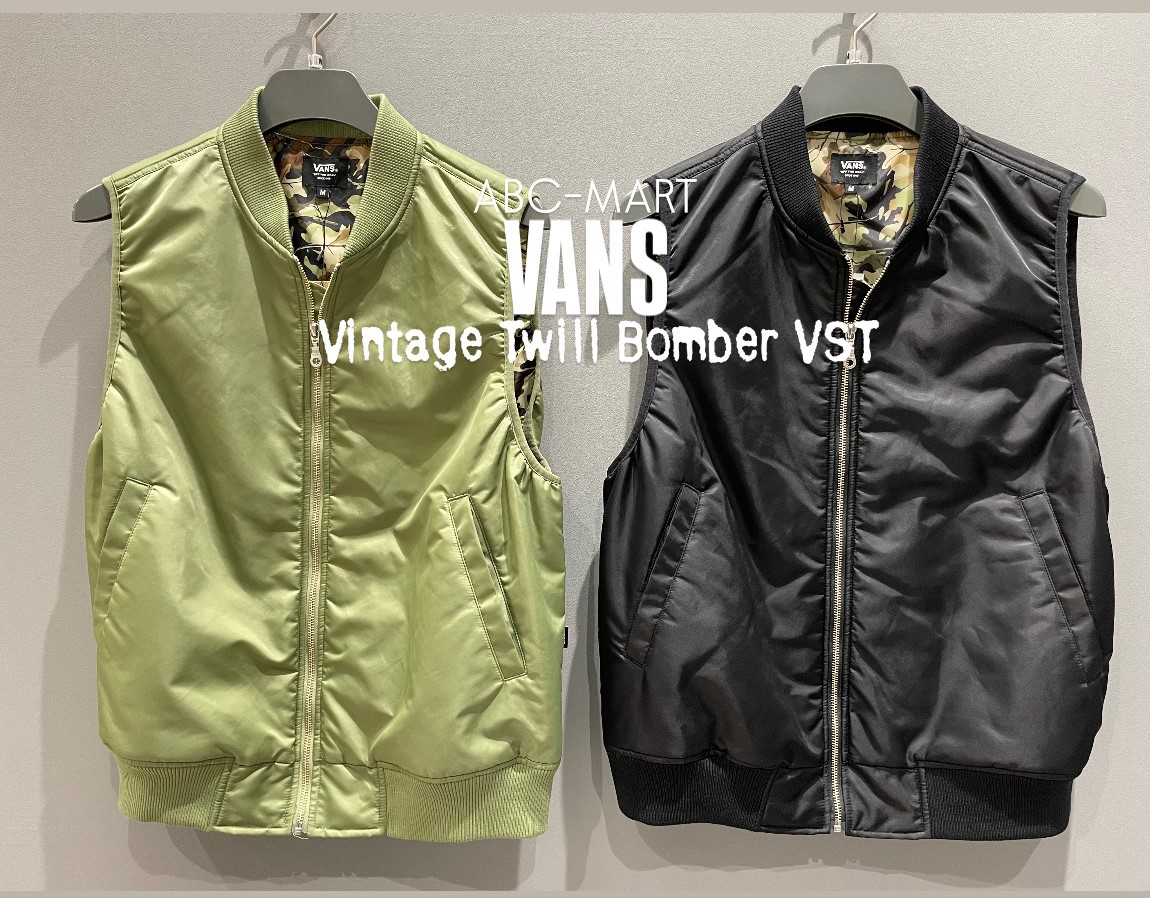 VANS☆Twill Bomber VST☆かわいいベスト新登場!!｜ABC-MART SPORTS