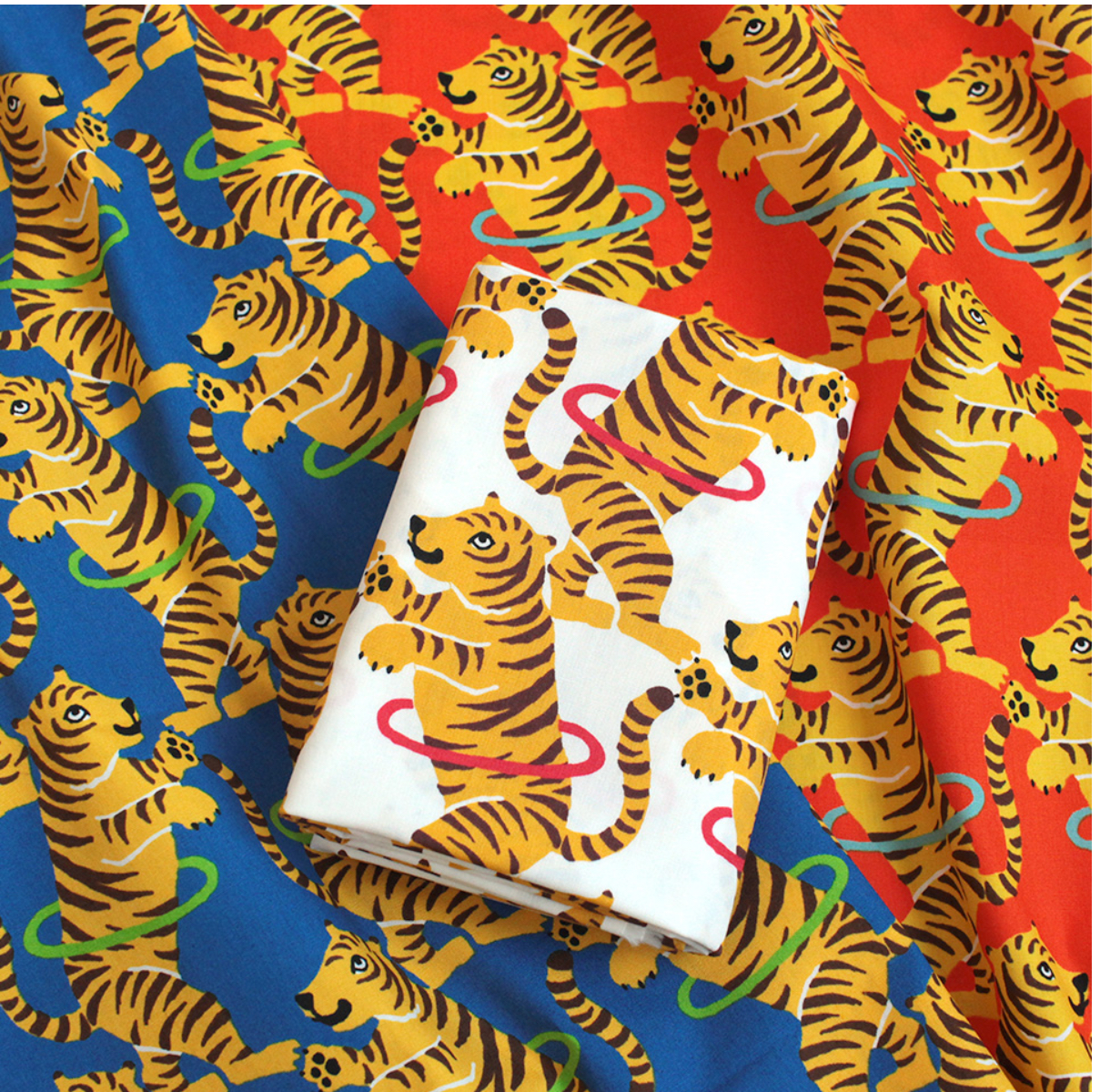 ☆ポップアニマルトラフープ ブロード生地50cmカット☆｜クラフト