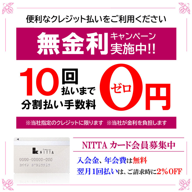 クレジット10回無金利キャンペーン｜ニッタ｜ショップニュース