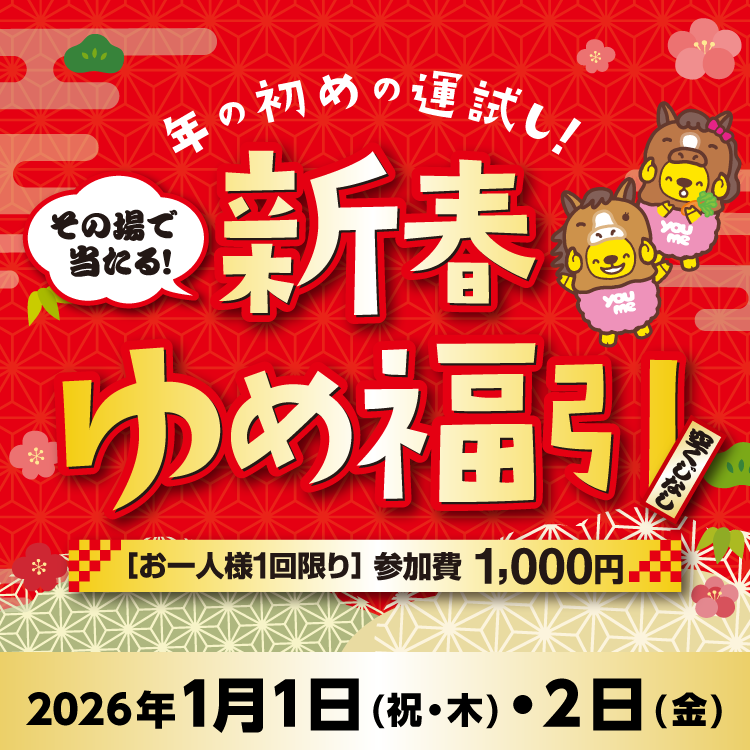 2026年元日開催『新春ゆめ福引』