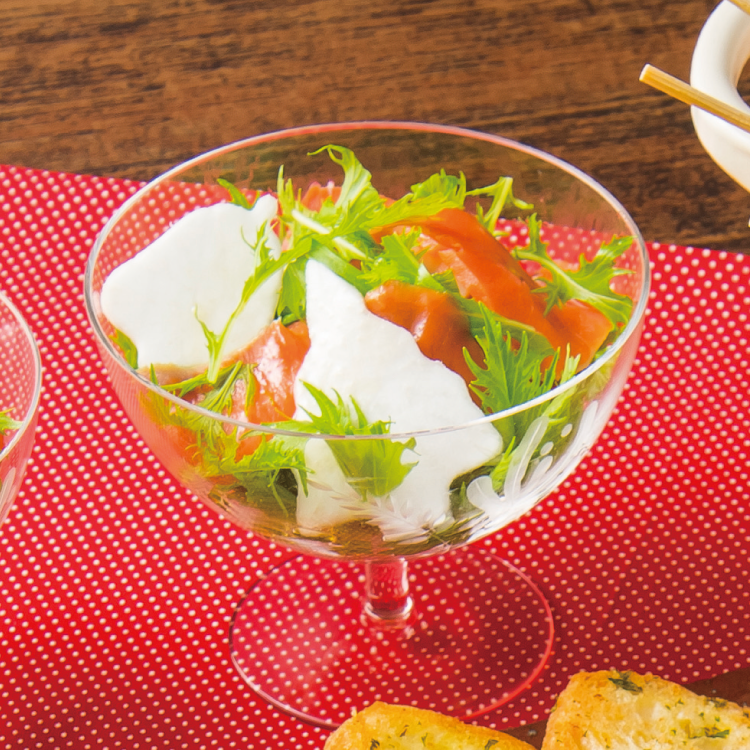 かぶと水菜とサーモンのマリネ
