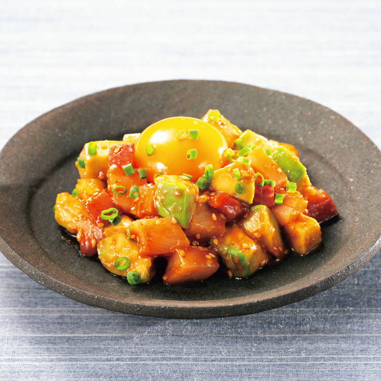 ぶりのポキ風ユッケ