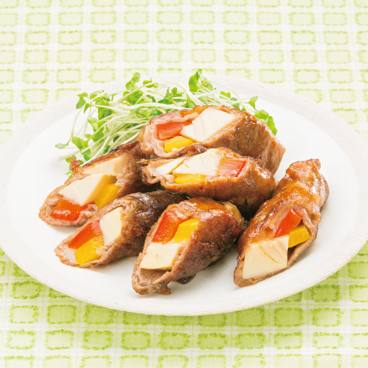 竹の子と牛肉の照り焼き