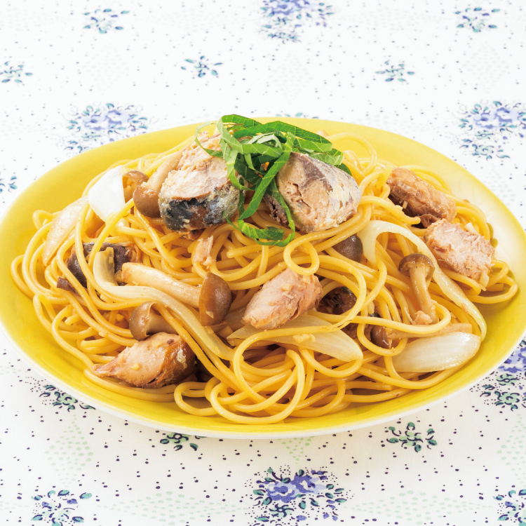 さばのレモンパスタ