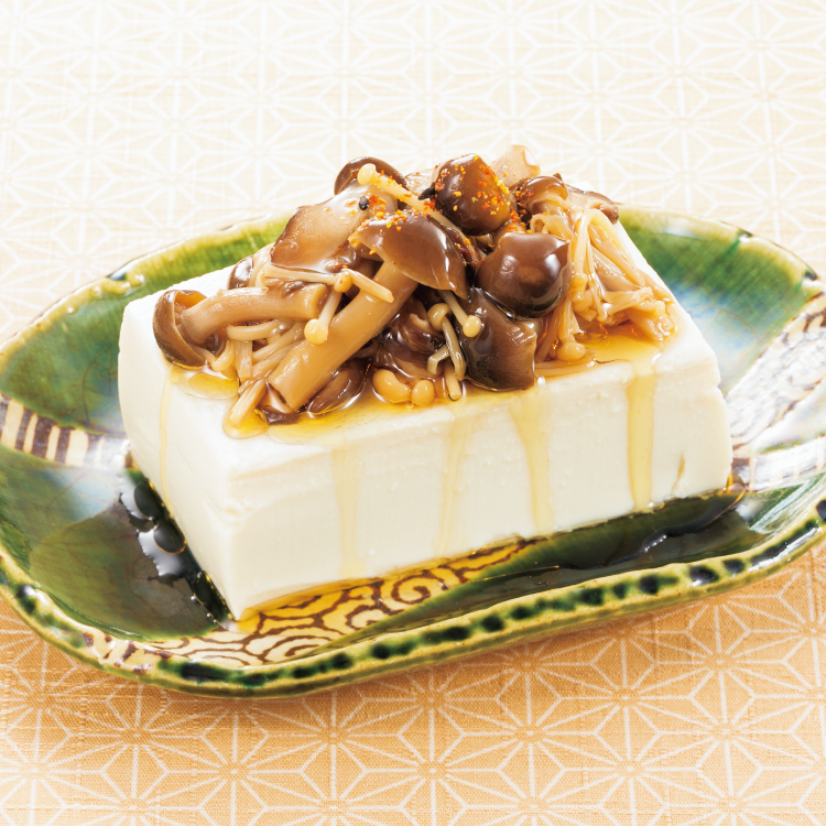 たっぷりきのこの冷ややっこ