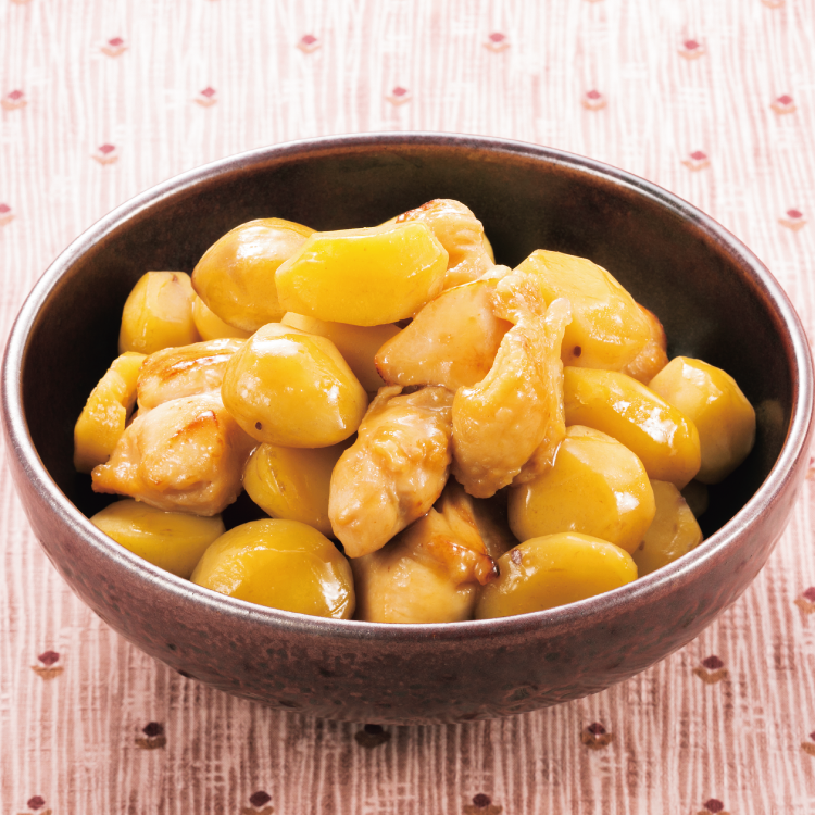 栗と鶏肉の揚げ煮