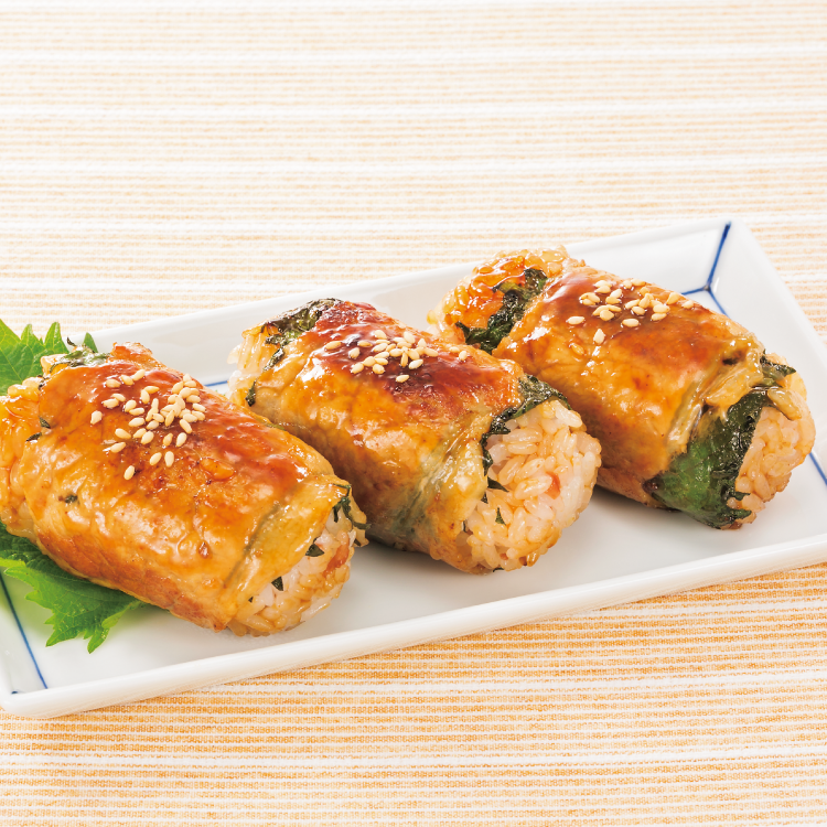 梅しそ肉巻きおにぎり