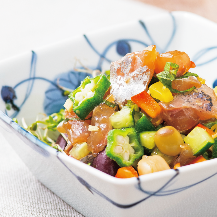 真夏のあじのなめろう