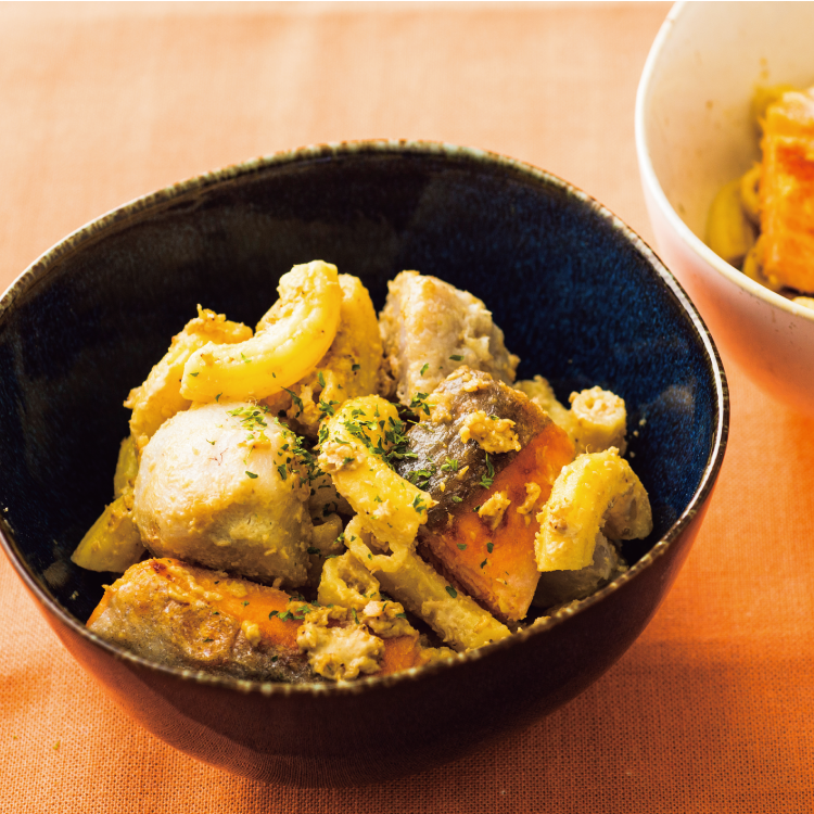 鮭と里芋のマカロニサラダ