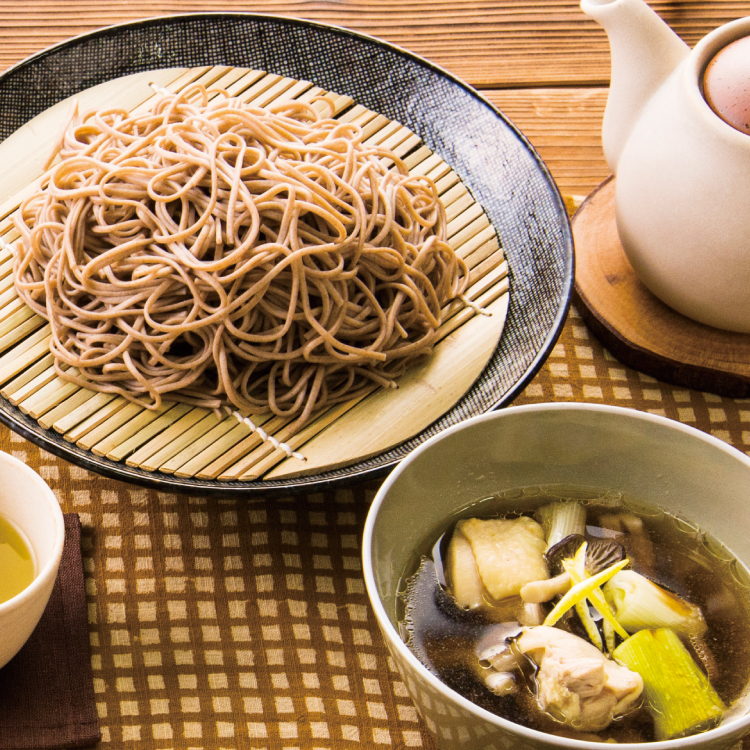 霜降りひらたけと鶏肉のつけそば