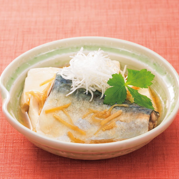 サバと豆腐のしょうが蒸し