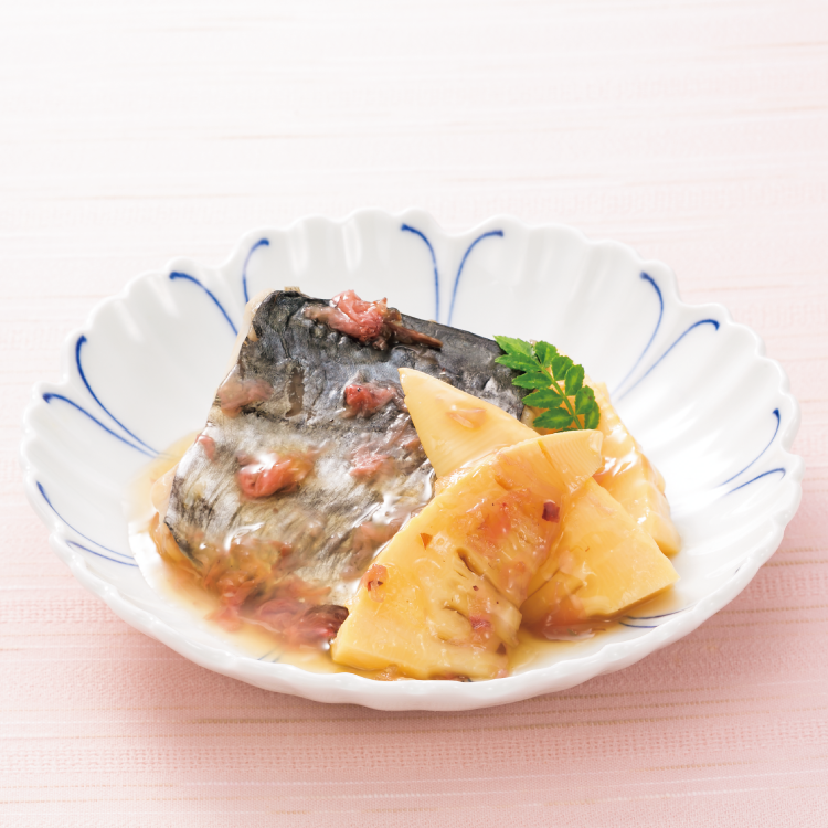 サワラと竹の子の桜煮