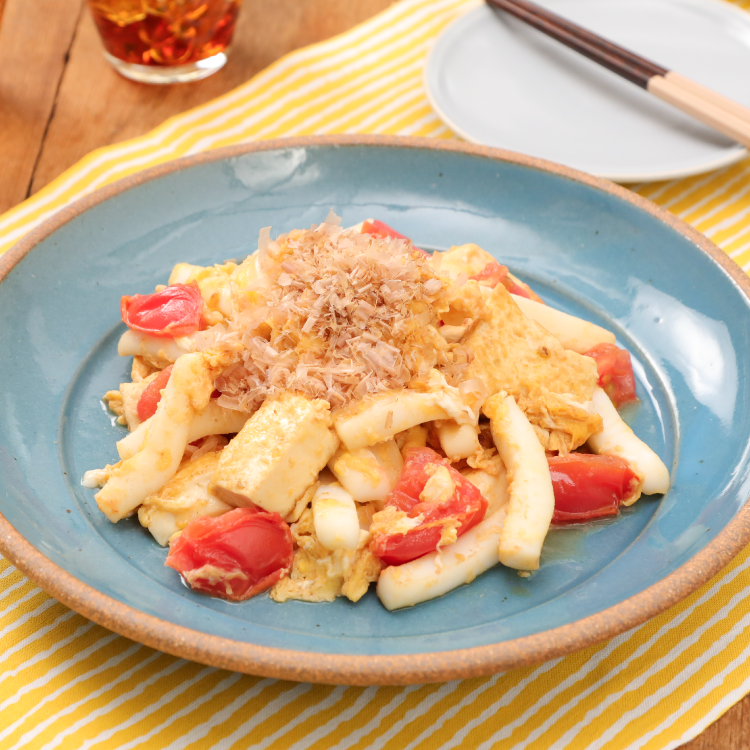 さっぱりトマト♪いかとトマトのチャンプルー