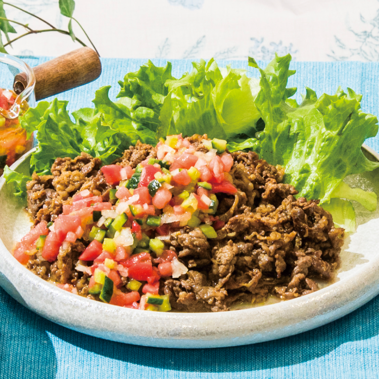 牛肉のスパイシー焼きすいかサルサソース