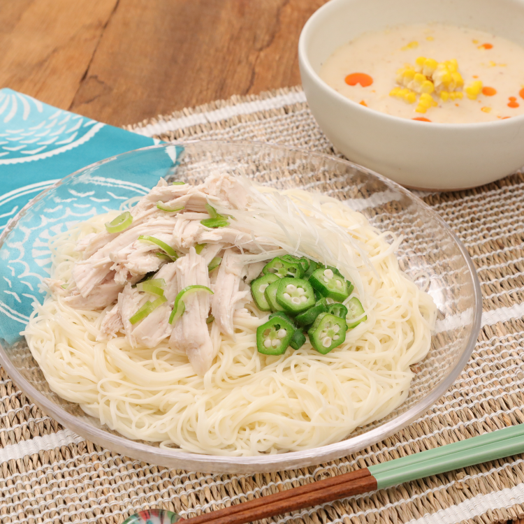 コーン坦々豆乳つけめん