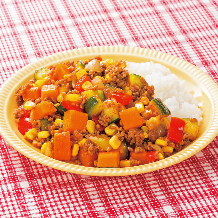 野菜たっぷりドライカレー