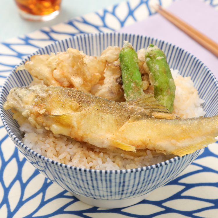 白まいたけと鮎の天丼