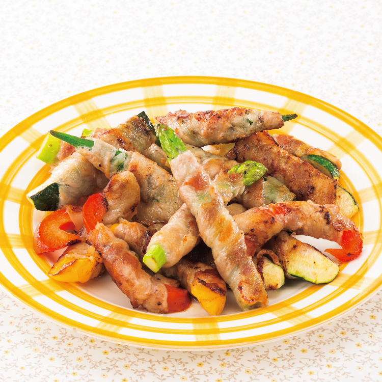 夏野菜の肉巻き