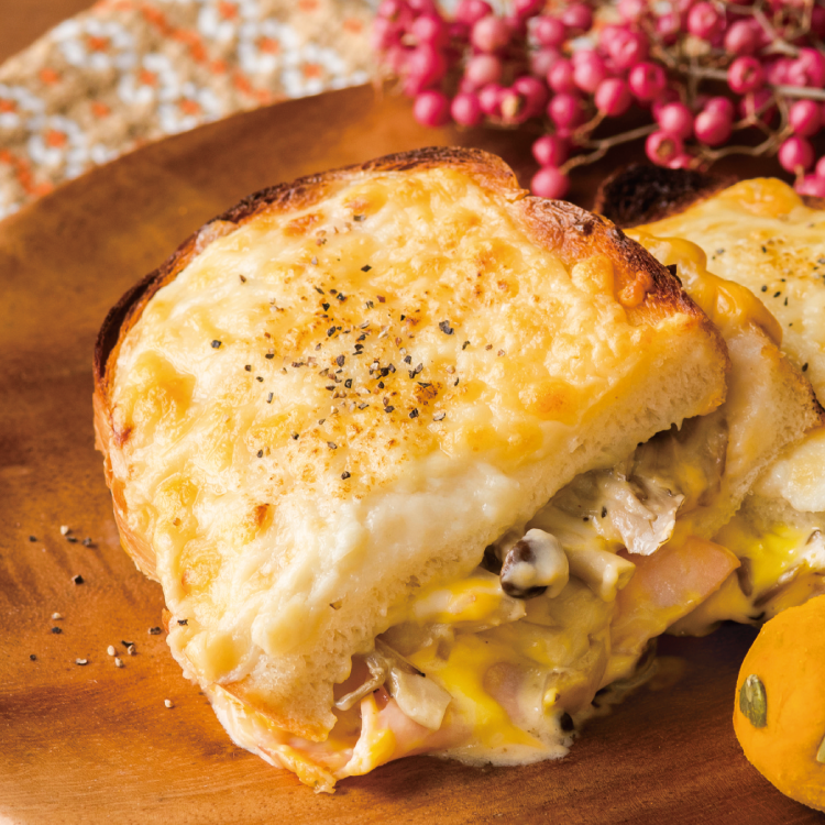 きのこのクロックムッシュ