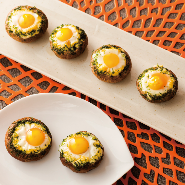 生椎茸の磯目玉焼き