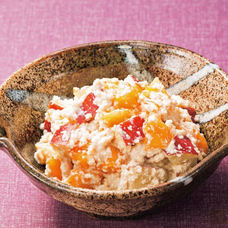 柿とりんごのごまあえ