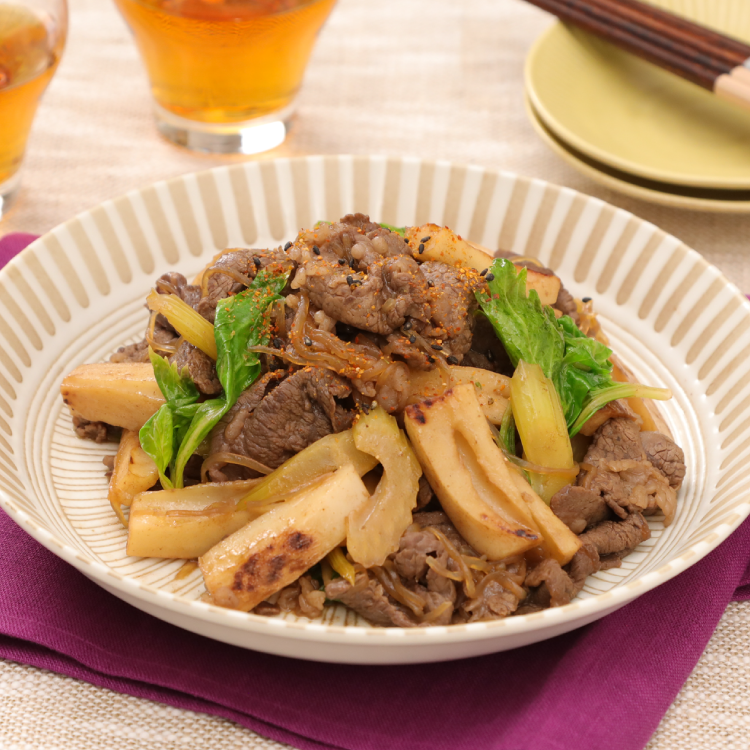 食感◎牛肉とれんこんのシャキシャキ炒め