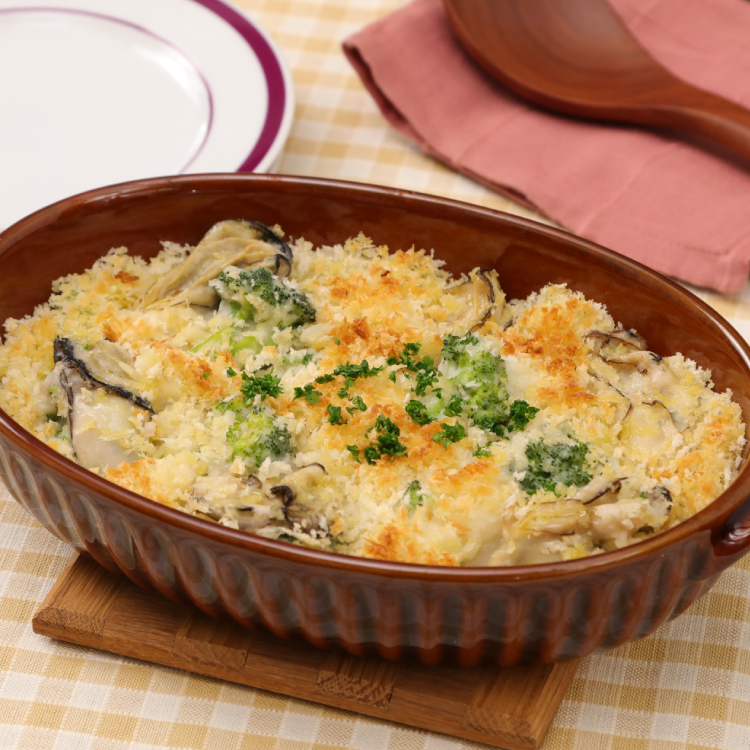 牡蠣とブロッコリーのスコップコロッケ