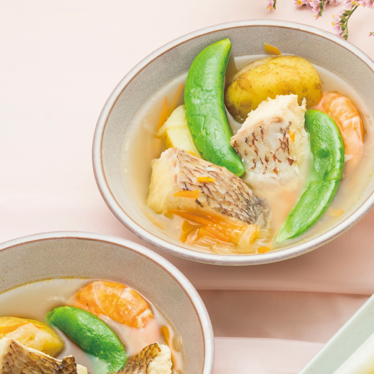 鯛と春野菜のブイヤベース