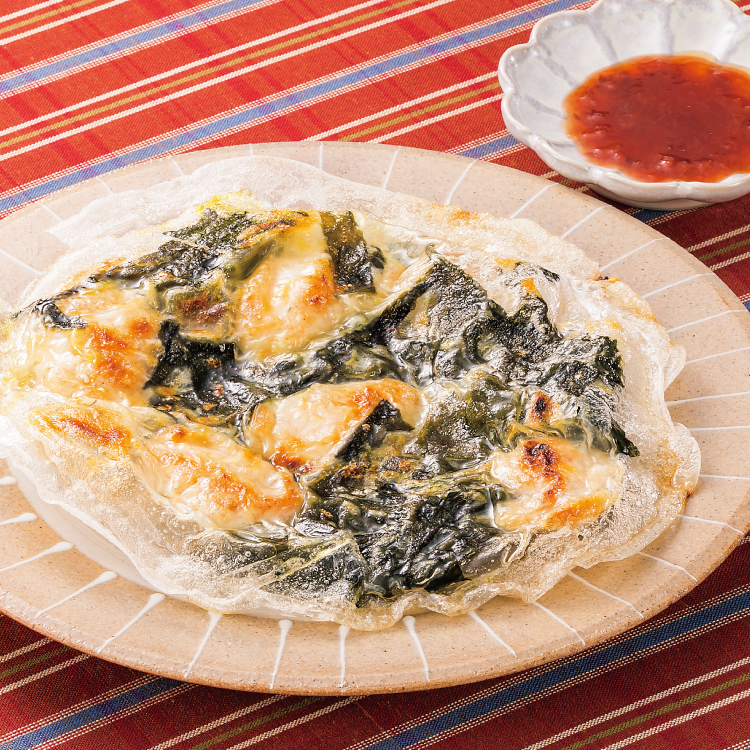 わかめのライスペーパーはさみ焼き