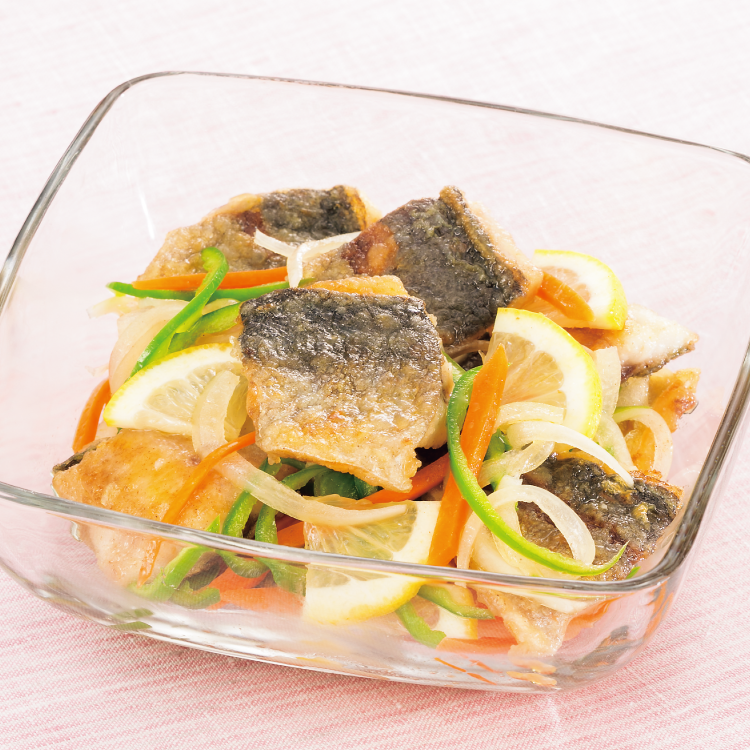 あじのレモンマリネ