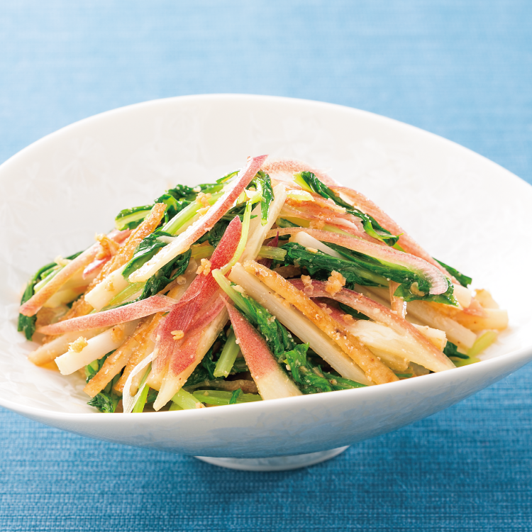 みょうがと新ごぼうのごま酢あえ