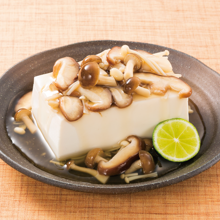 豆腐のいろいろきのこかけ