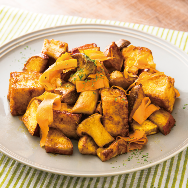 エリンギと厚揚げのカレー風味