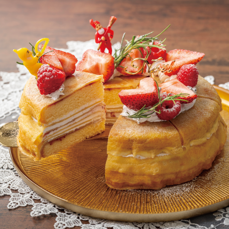 甘酒クリームの米粉ミルクレープ風