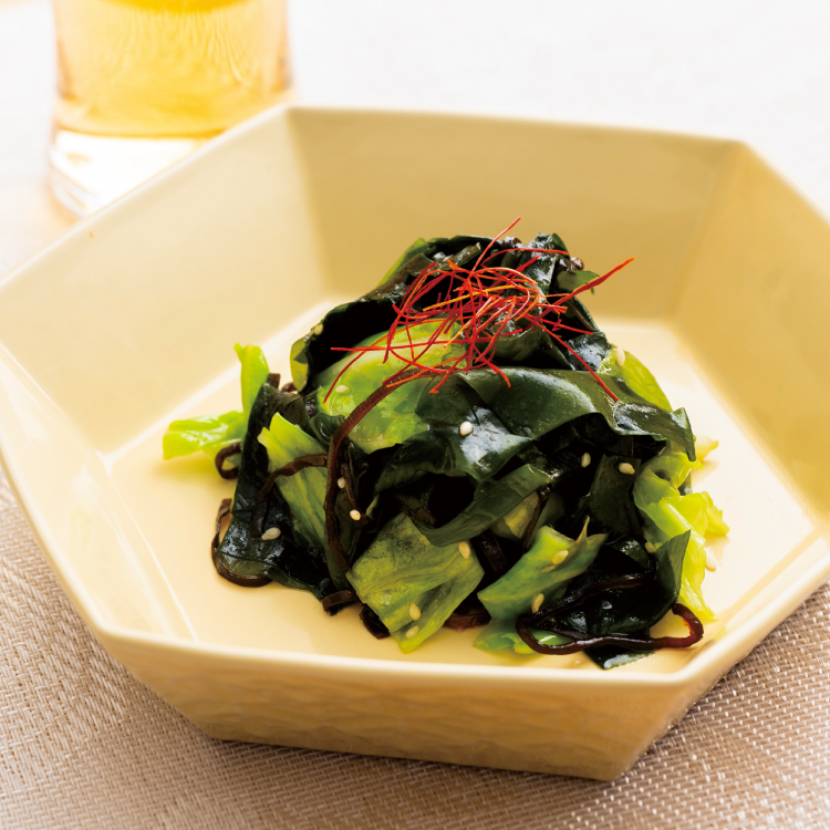 生わかめと春キャベツの塩昆布ナムル