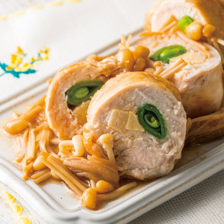 えのきソースの鶏ロール