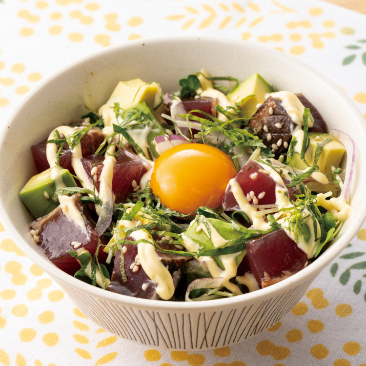 かつおたたきポキ丼