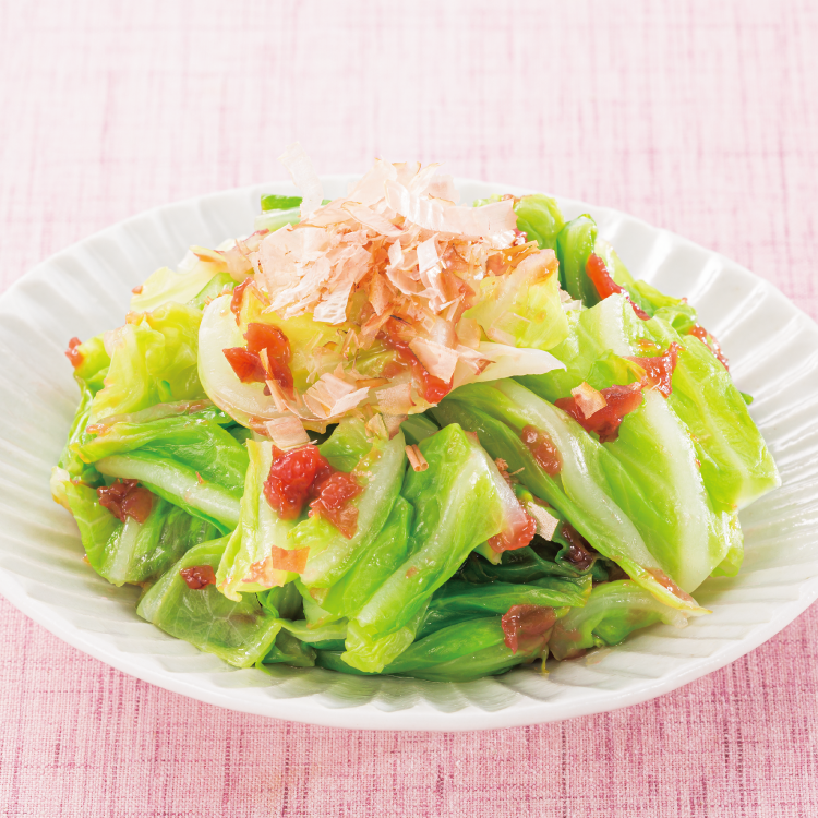 春キャベツの梅おかかあえ