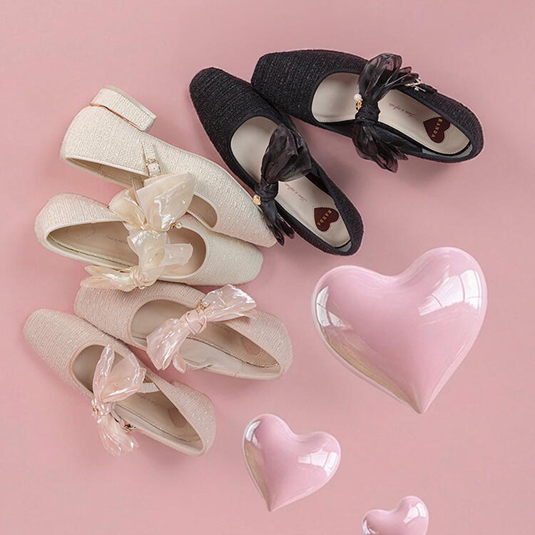 ランダ　RANDA ビーズ　2way ミュール　L ピンク　20th 20周年 RANDA（ランダ）】見るだけでときめくハートを身に纏って “HEART