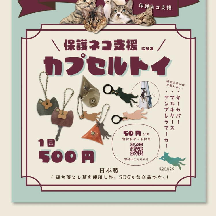 保護ネコ支援になるカプセルトイ