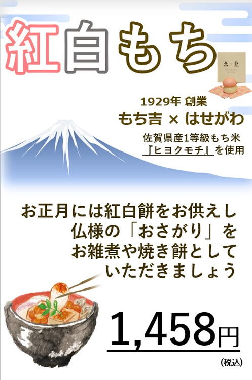 お正月に紅白餅