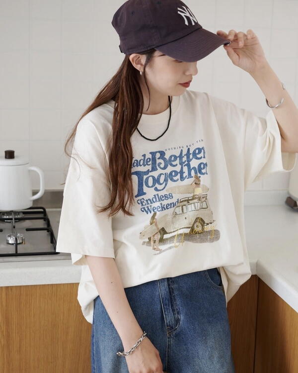 万能カジュアルTシャツ☆ピグメントアソートバンドTシャツ｜ディス
